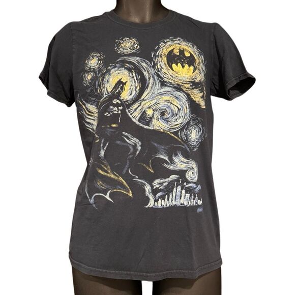 DC Detective Comics Batman Starry Night T-Shirt Men’s Small - Picture 1 of 4